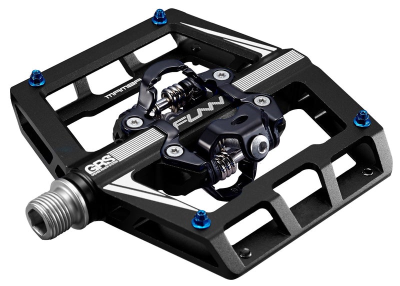 Funn Mamba Mountain Bike Clipless Pedals, Double Sided Clip Wide Platform MTB Pedals, Compatible with SPD Cleats, 9/16-Inch CrMo Axle Bicycle Pedals for MTB/BMX/Gravel Cycling (Black) - Image 1